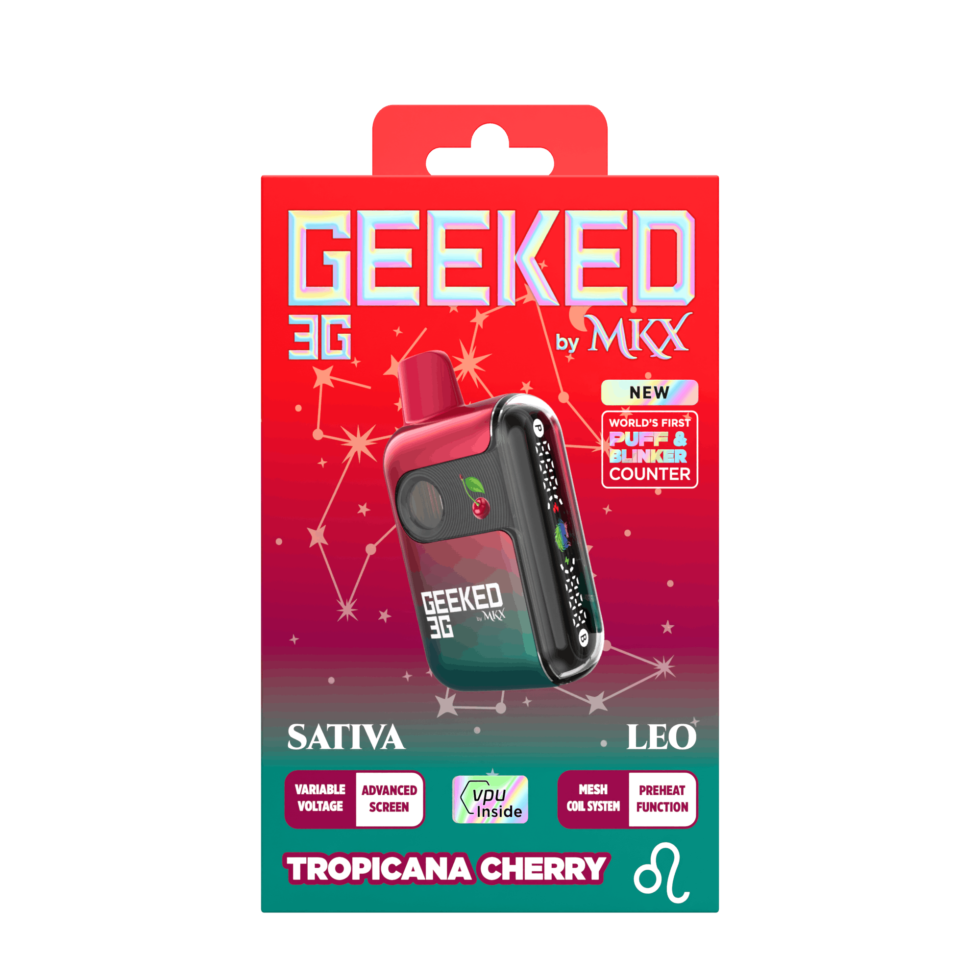 MKX Oil Co - Geeked 3G Disposable by MKX | Tropicana Cherry - 1