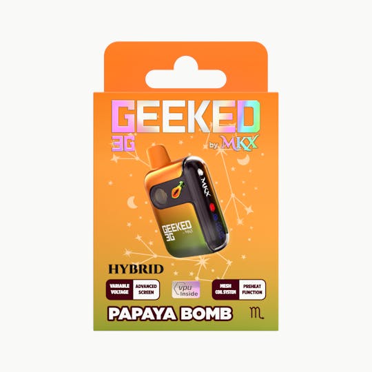 MKX Oil Co - Geeked 3G Disposable by MKX | Papaya Bomb - 1