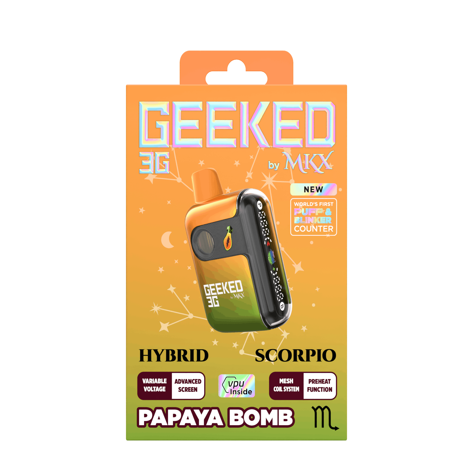 MKX Oil Co - Geeked 3G Disposable by MKX | Papaya Bomb - 1