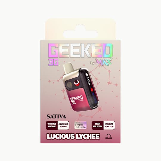 MKX Oil Co - Geeked 3G Disposable by MKX | Lucious Lychee - 1