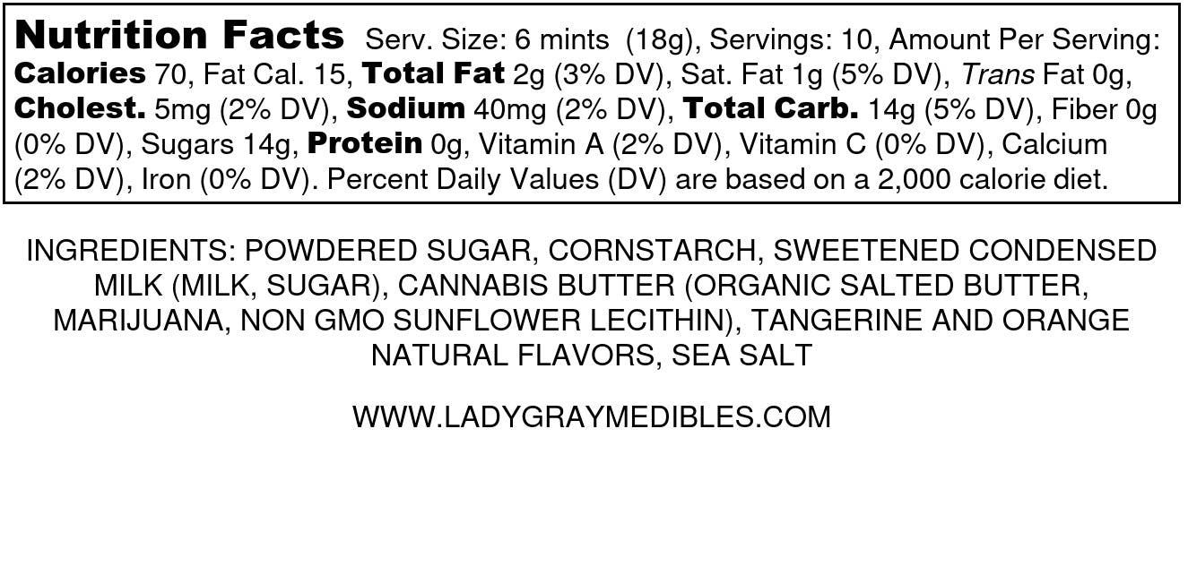 Lady Gray Gourmet Medibles - Lady Gray - Medibles - Tangerine Dream Buttermints - 1