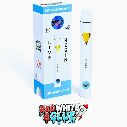 MOON DUST - Moon Dust | Red White & Glue | Live Resin Disposable | 2g - 1