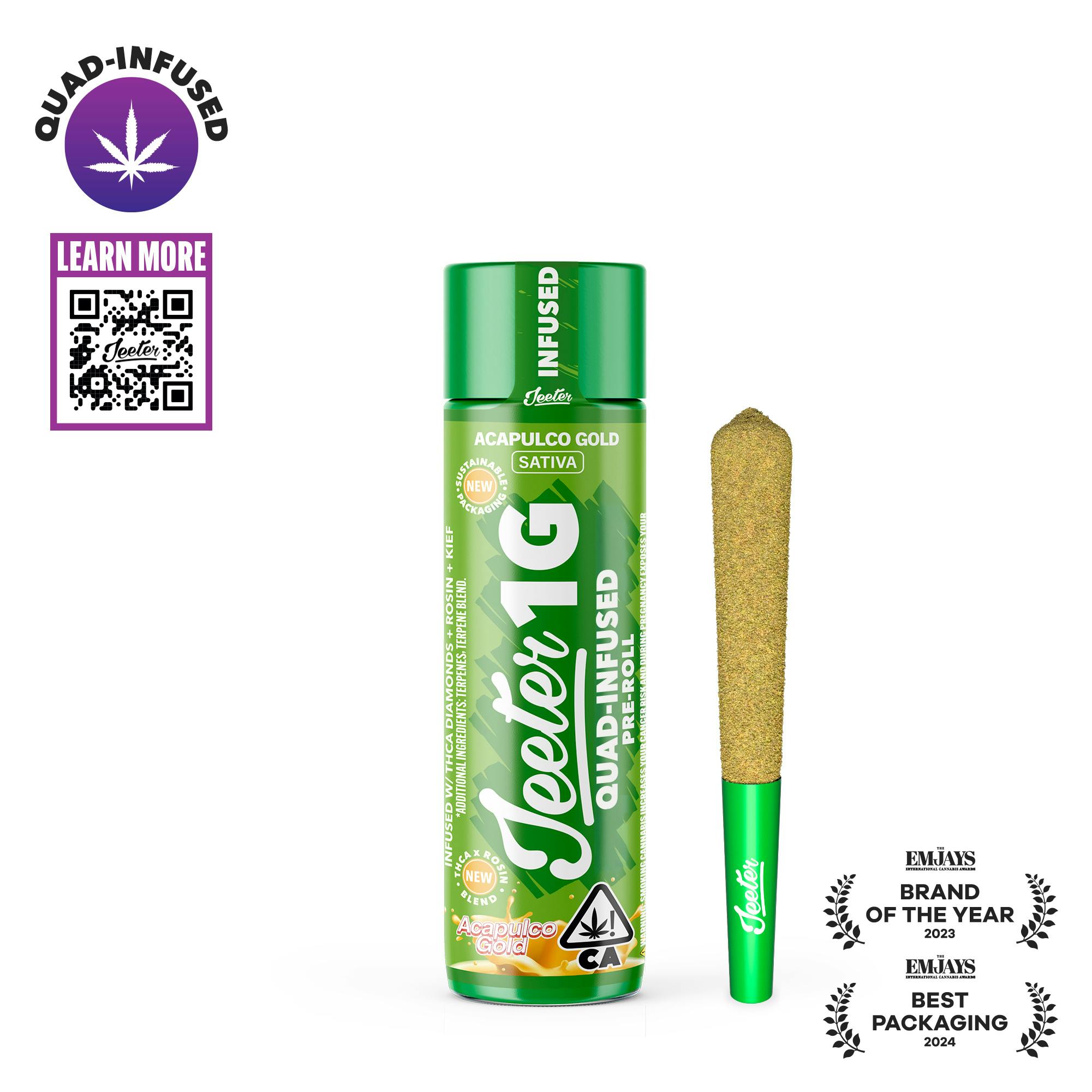 Jeeter - Jeeter Joint | Quad-Infused - Acapulco Gold - 1