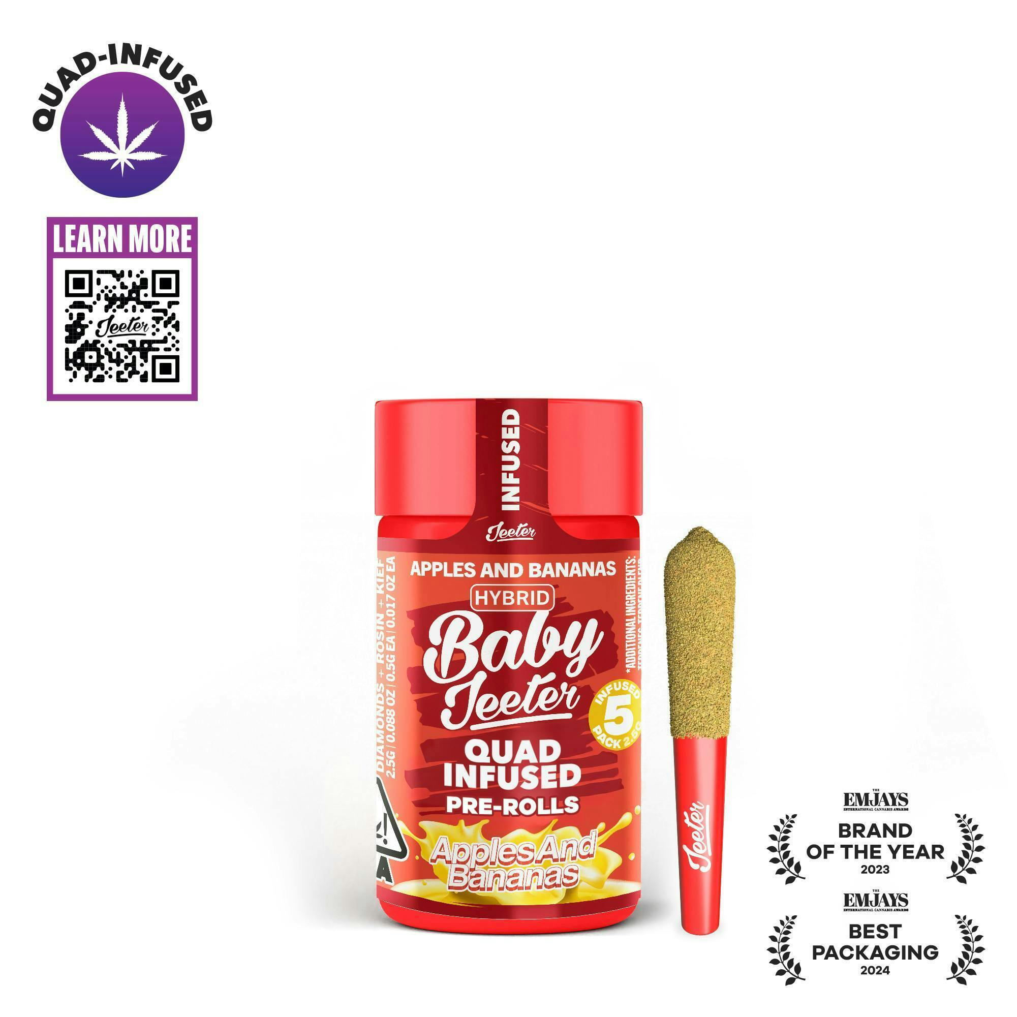 Jeeter - Jeeter | Apples and Bananas | Quad-Infused Minis | 0.5g each | 5pk - 1