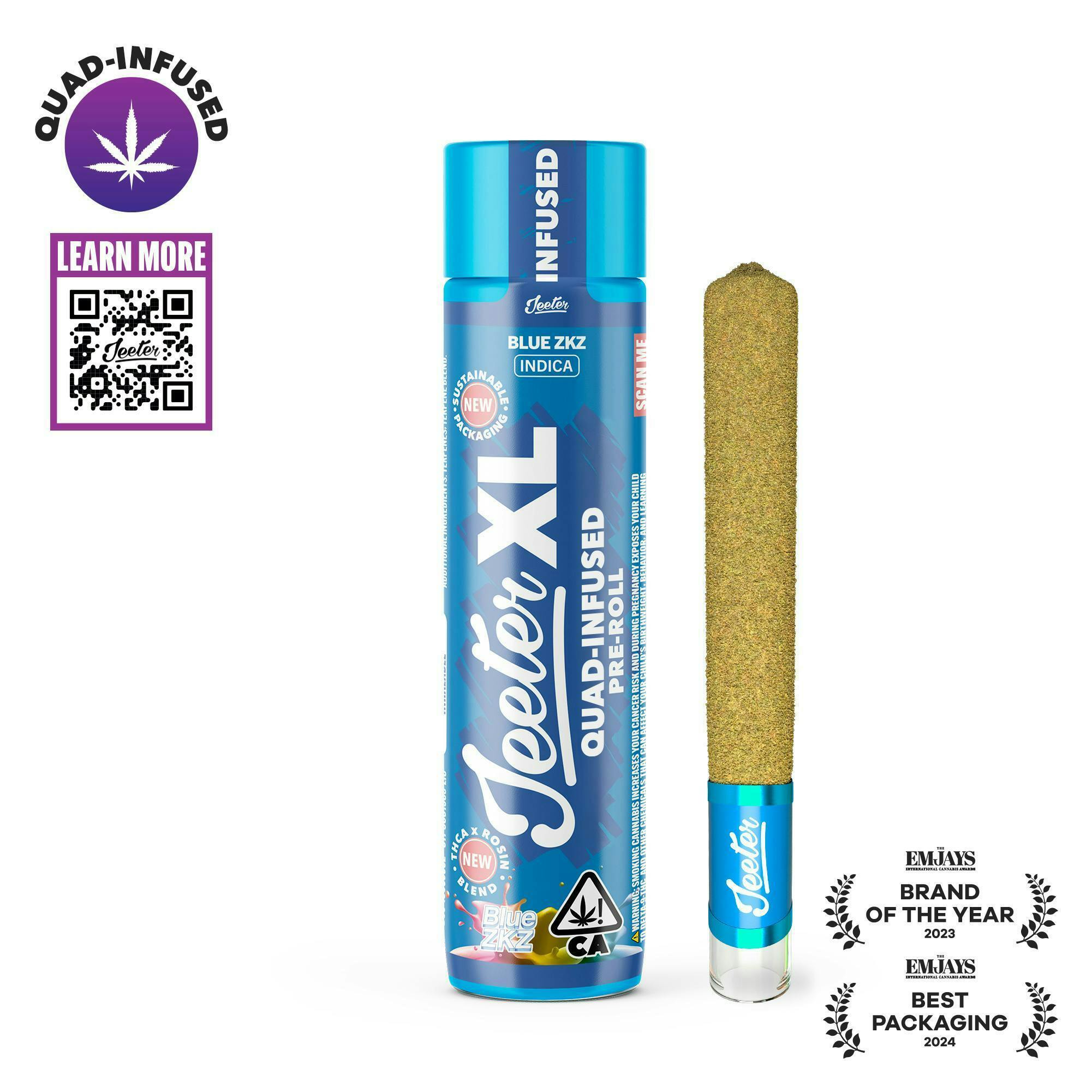 Jeeter - Jeeter | Blue ZKZ | XL Quad-Infused Joint | 2g - 1