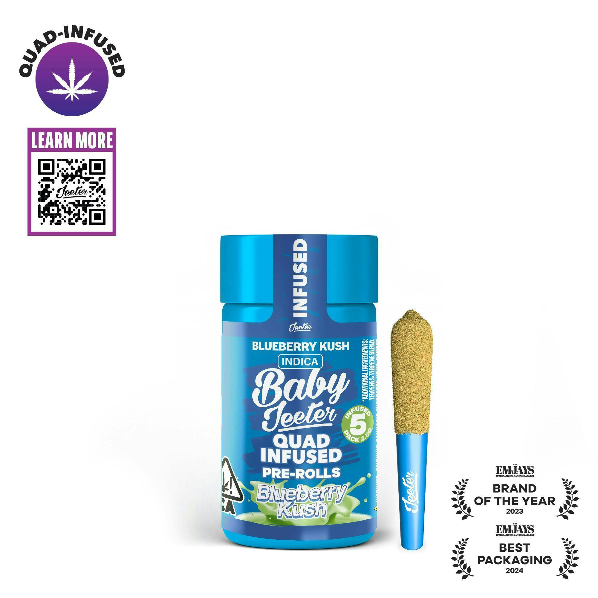 Jeeter - Jeeter | Blueberry Kush | Quad-Infused Minis | 0.5g each | 5pk - 1