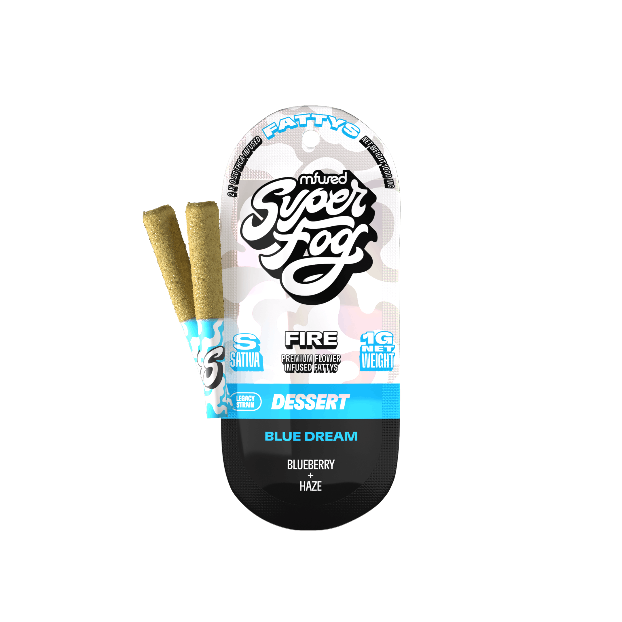 MFused - FIRE Infused Fattys 2pk - Blue Dream - 1
