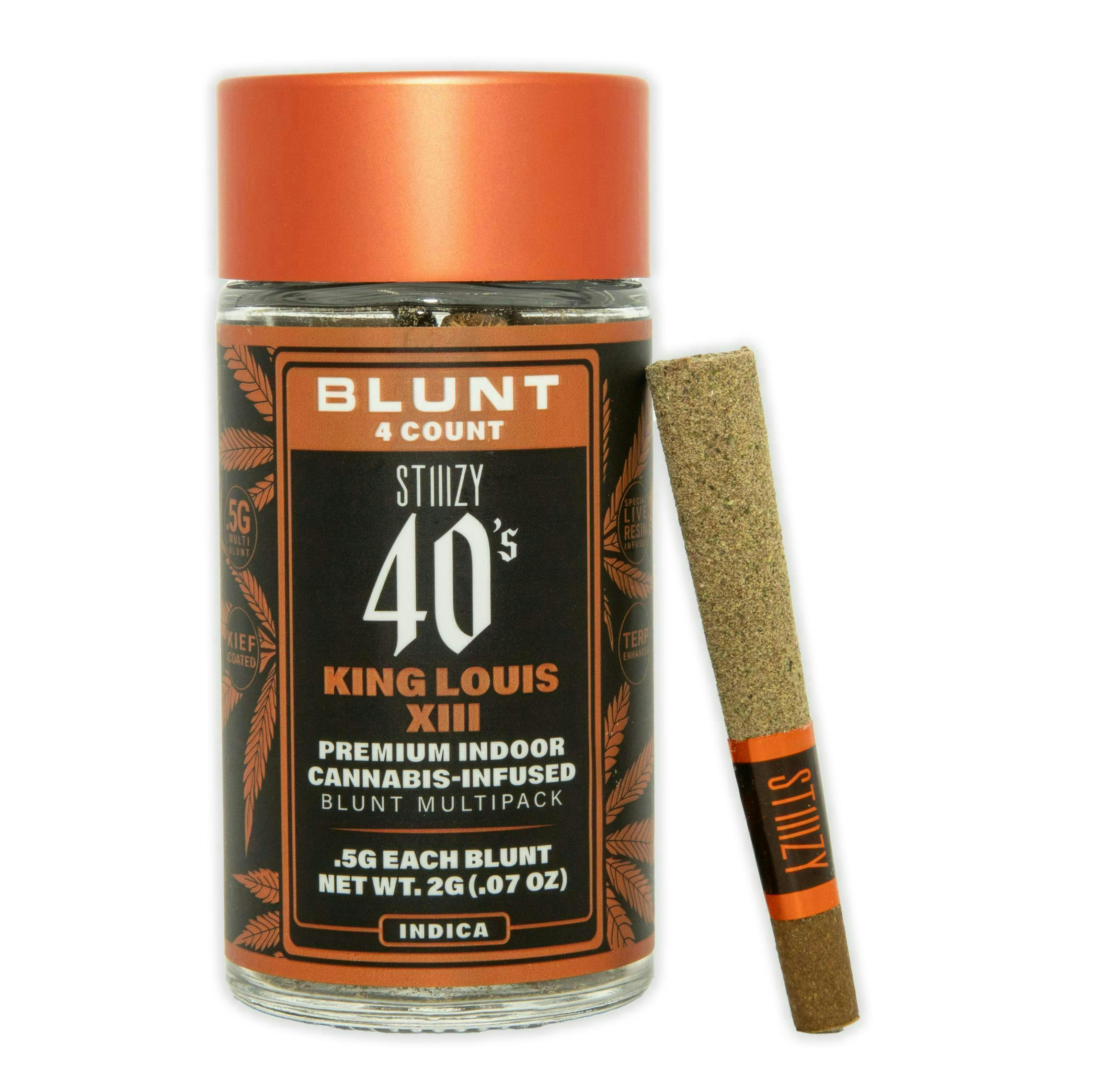 STIIIZY - - KING LOUIS XIII - .5G 40's Infused Mini Blunt 4 Pack [2g] - 1