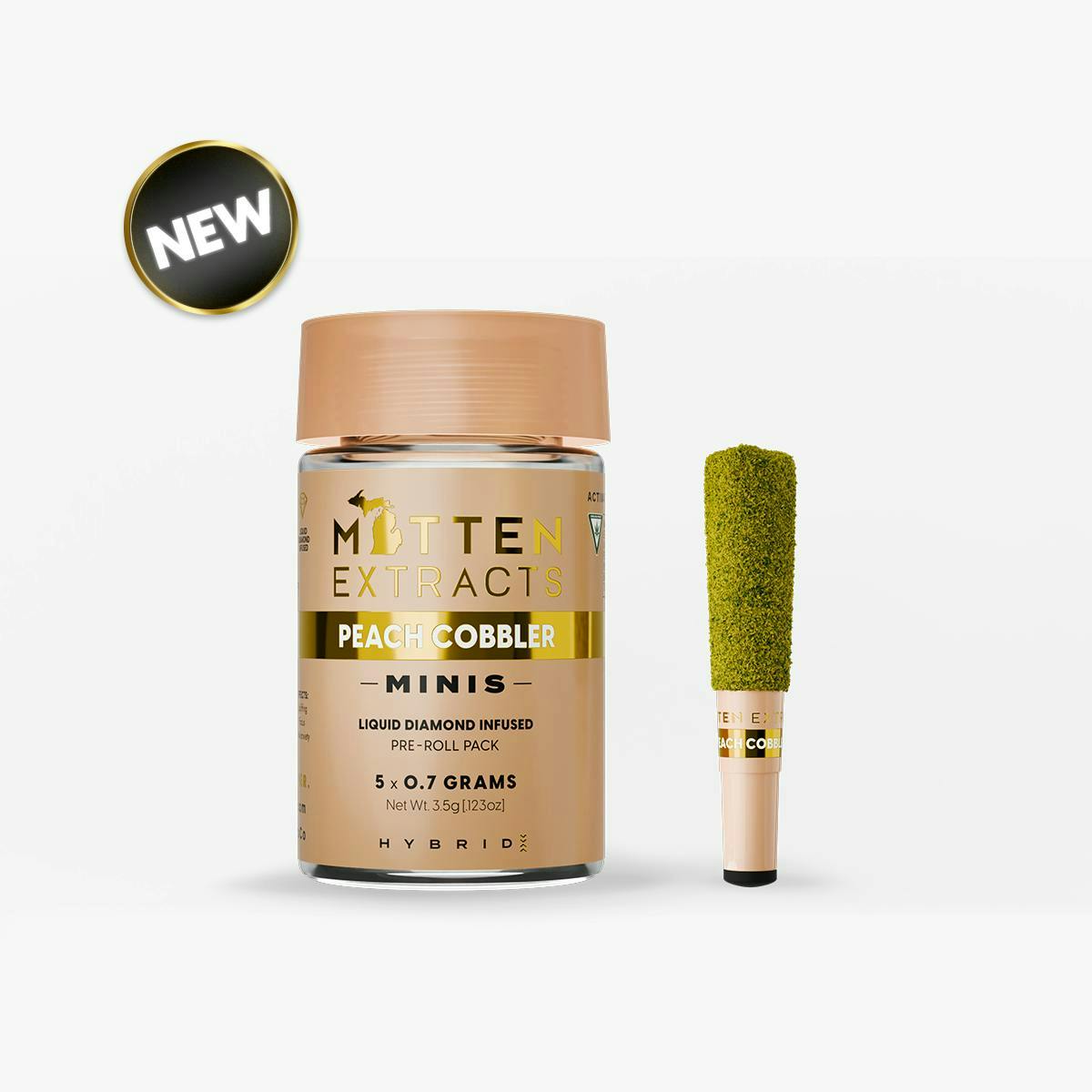 Mitten Extracts - Mitten Extracts | Peach Cobbler | Infused Minis | 3.5g | 5pk - 1