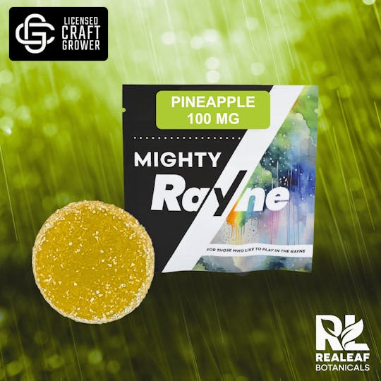 Realeaf Botanicals - Mighty Rayne Macro Gummy - Pineapple 100mg - 1