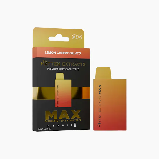 Mitten Extracts - Mitten Extracts | Lemon Cherry Gelato | Max Disposable | 3g - 1