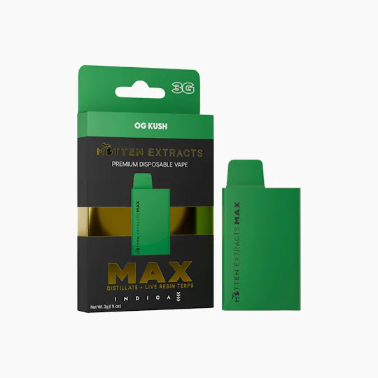 Mitten Extracts - Mitten Extracts | OG Kush | Max Disposable | 3g - 1