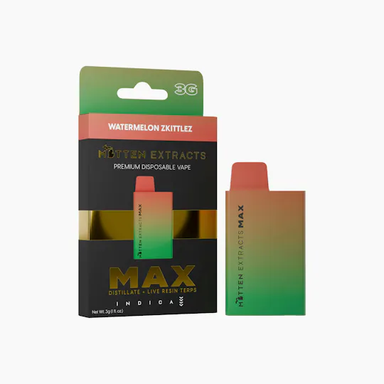 Mitten Extracts - Mitten Extracts | Watermelon Zkittlez | Max Disposable | 3g - 1