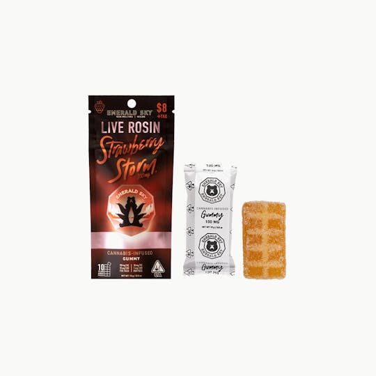 Emerald Sky - Emerald Sky Live Rosin Single Gummy - Strawberry Storm 100mg - 1