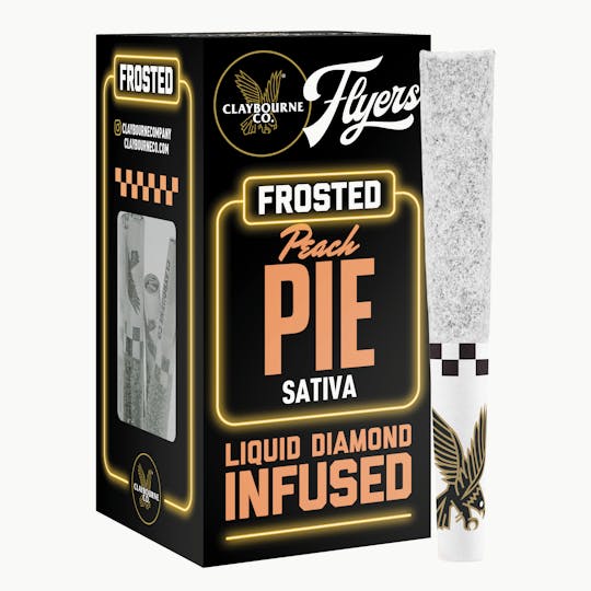 Claybourne Co. - Peach Pie (2.5g) - Diamond Frosted Flyers Pre-Rolls - 1