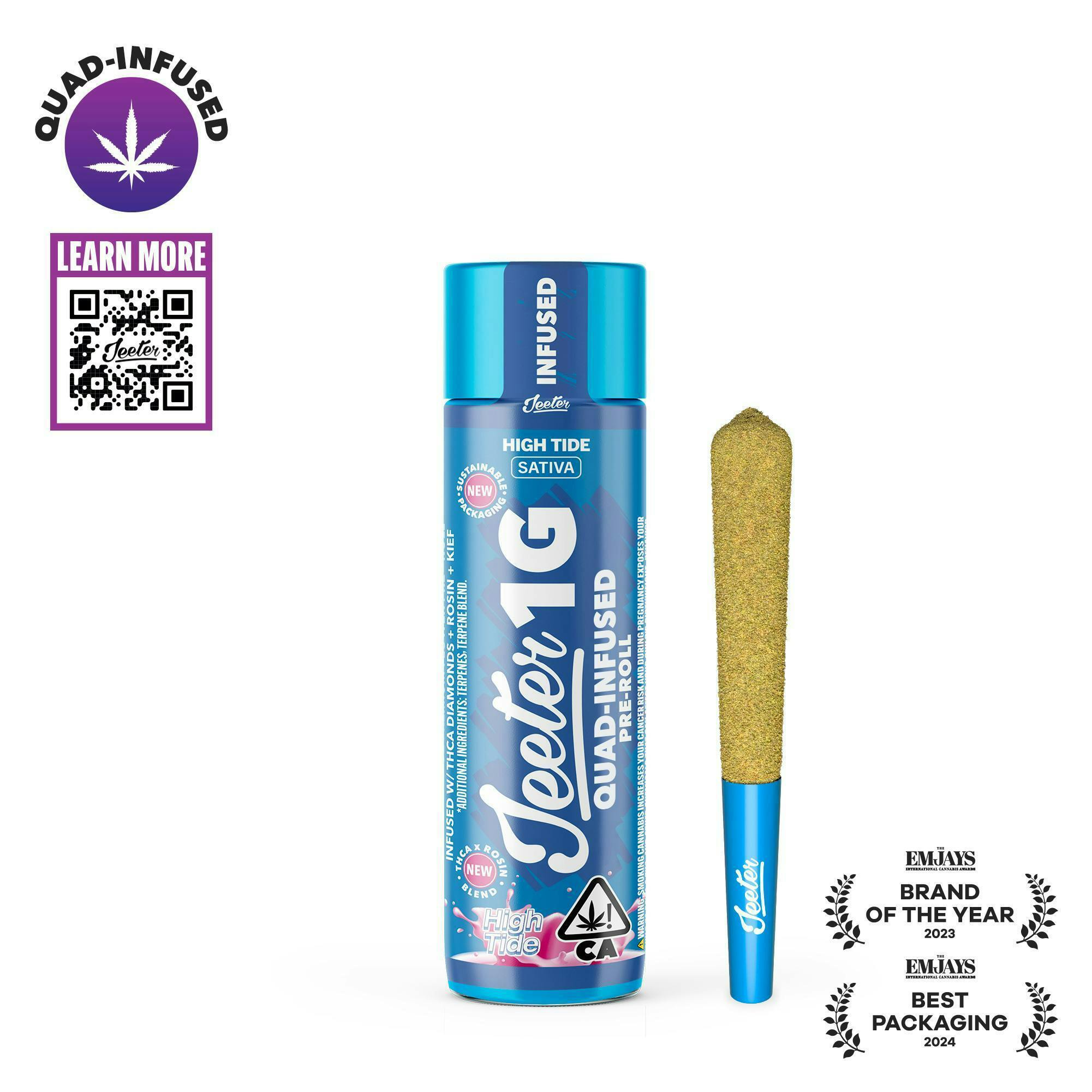 Jeeter - Jeeter | High Tide | Quad-Infused Joint | 1g - 1