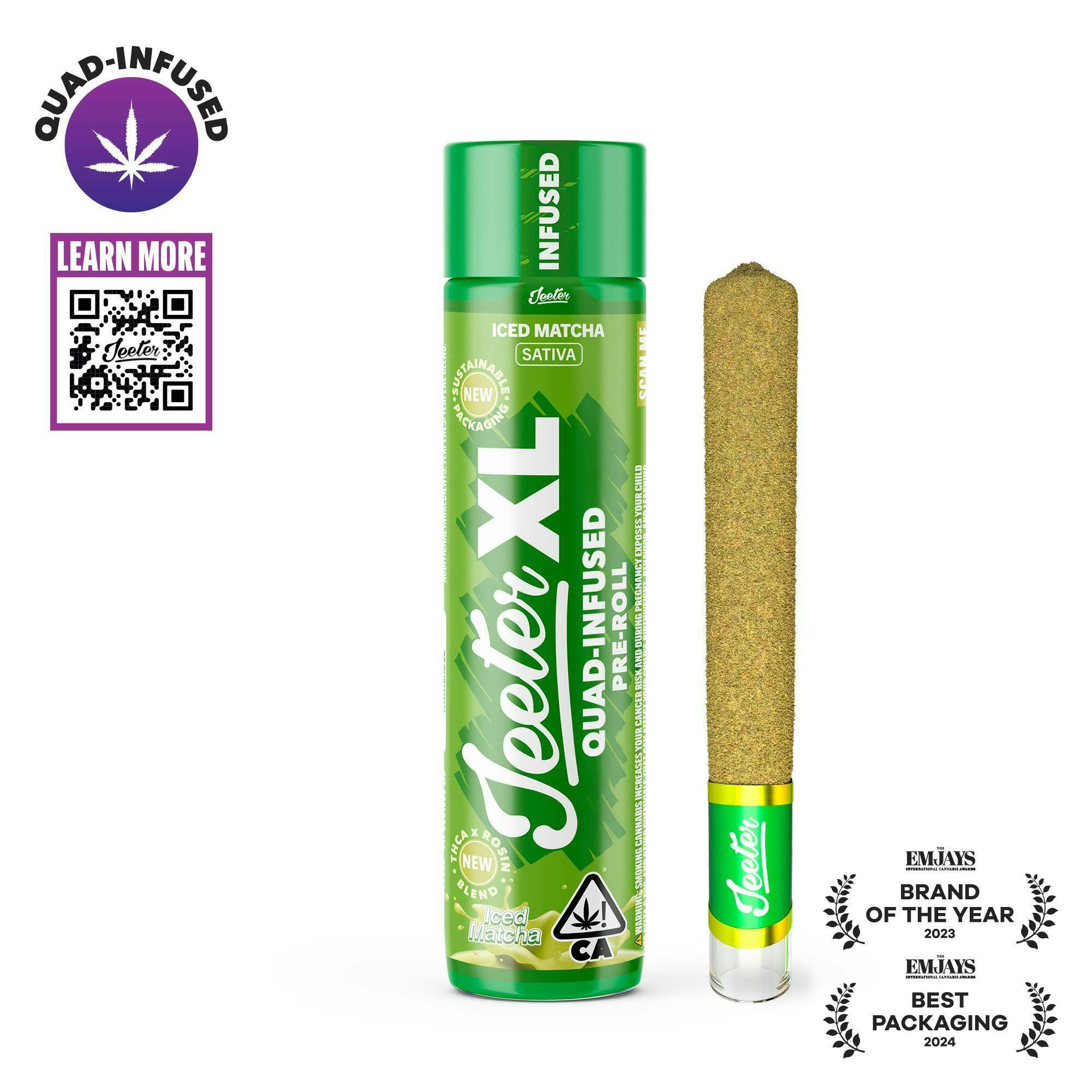 Jeeter - Jeeter | Iced Matcha | XL Quad-Infused Joint | 2g - 1