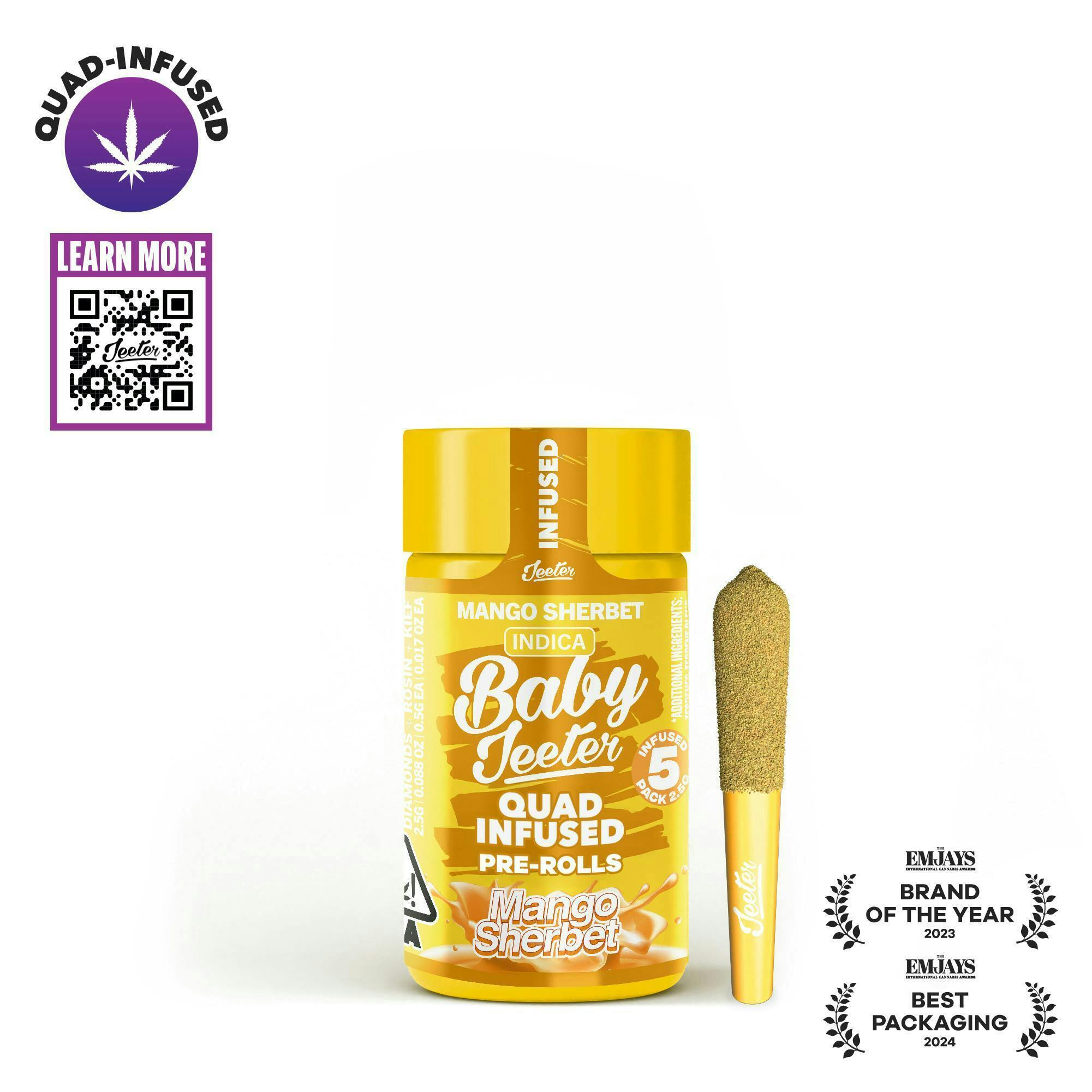 Jeeter - Jeeter | Mango Sherbet | Quad-Infused Minis | 0.5g each | 5pk - 1