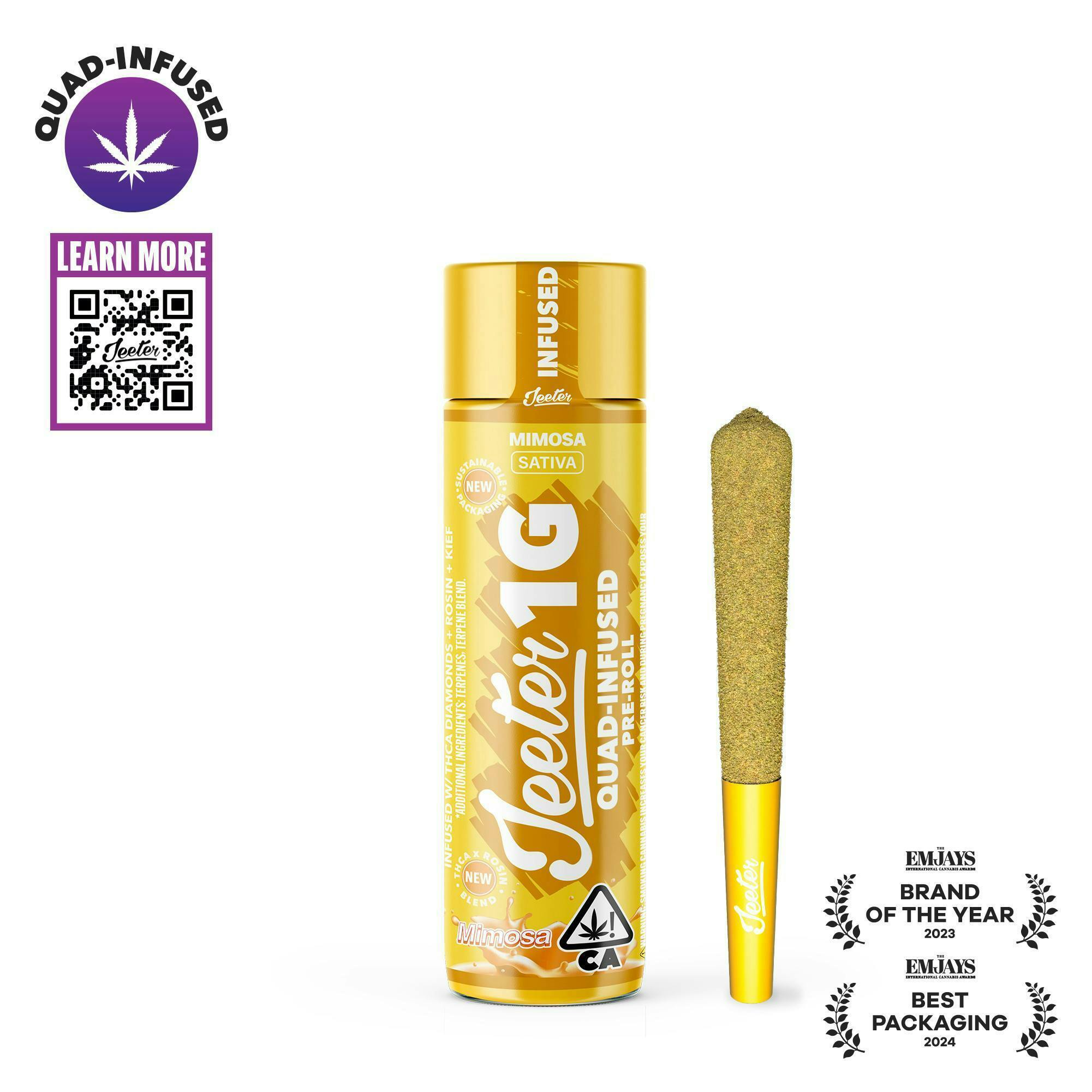 Jeeter - Jeeter | Mimosa | Quad-Infused Joint | 1g - 1