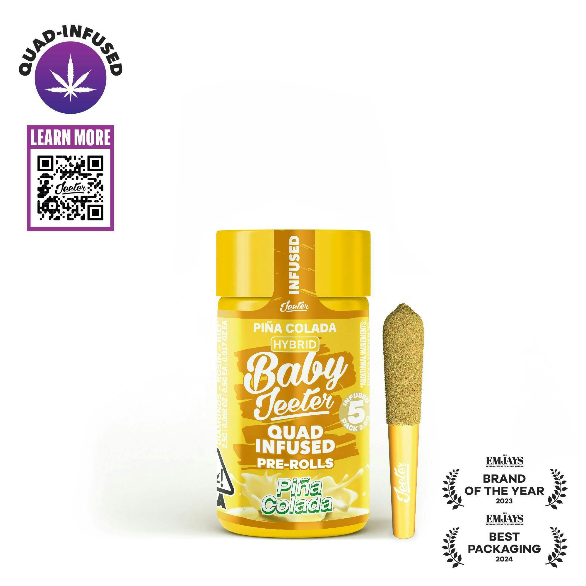 Jeeter - Jeeter | Pina Colada | Quad-Infused Minis | 0.5g each | 5pk - 1