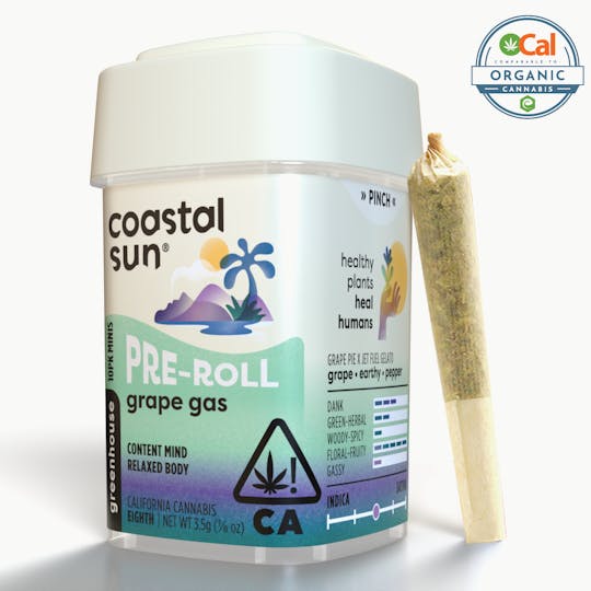 Coastal Sun - Grape Gas Greenhouse 0.35g Pre-Roll 10pk 3.5g - 1