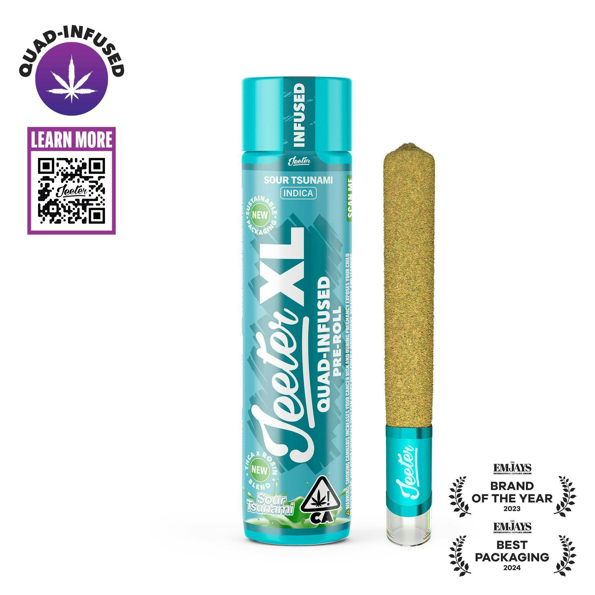 Jeeter - Jeeter | Sour Tsunami | XL Quad-Infused Joint | 2g - 1