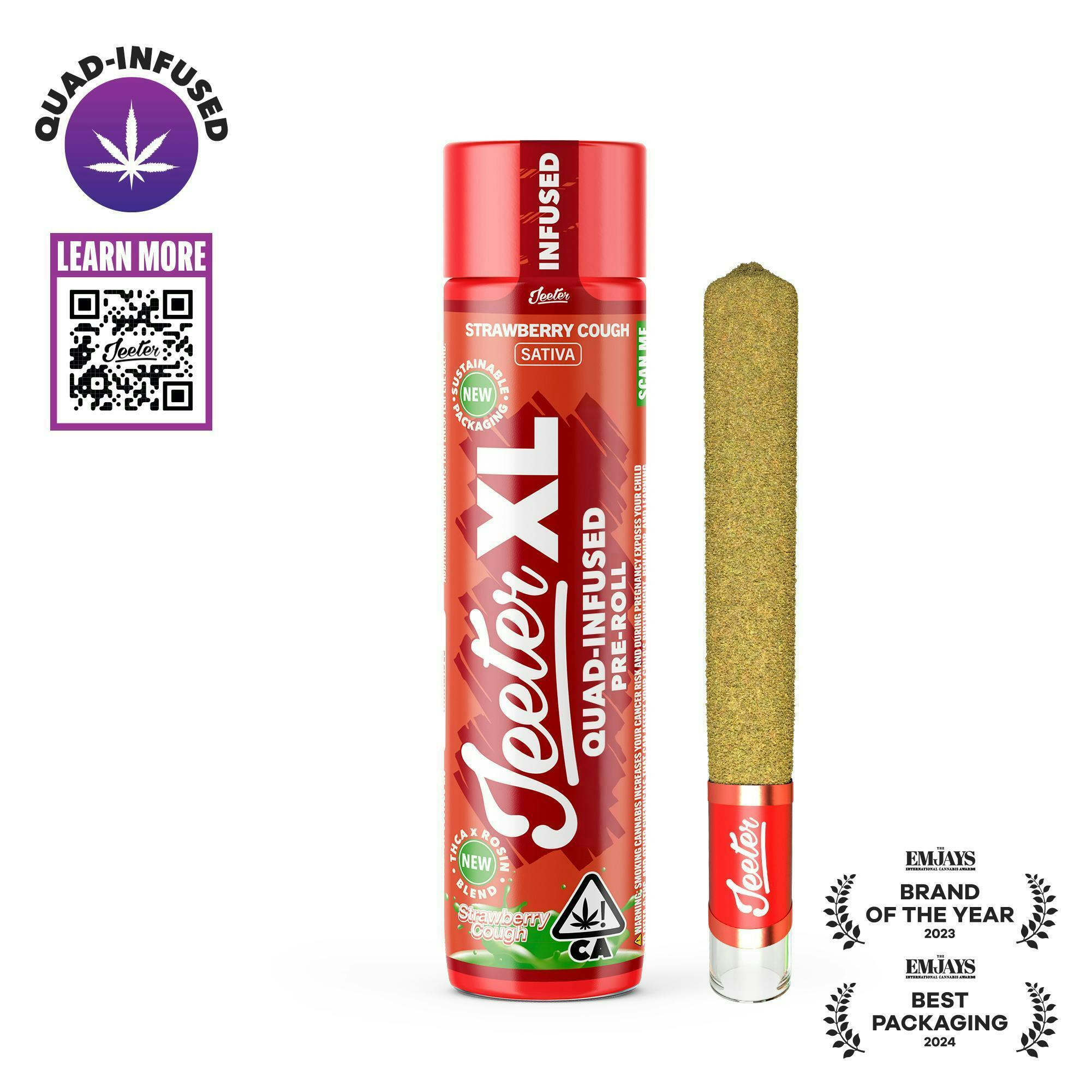 Jeeter - Jeeter | Strawberry Cough | XL Quad-Infused Joint | 2g - 1