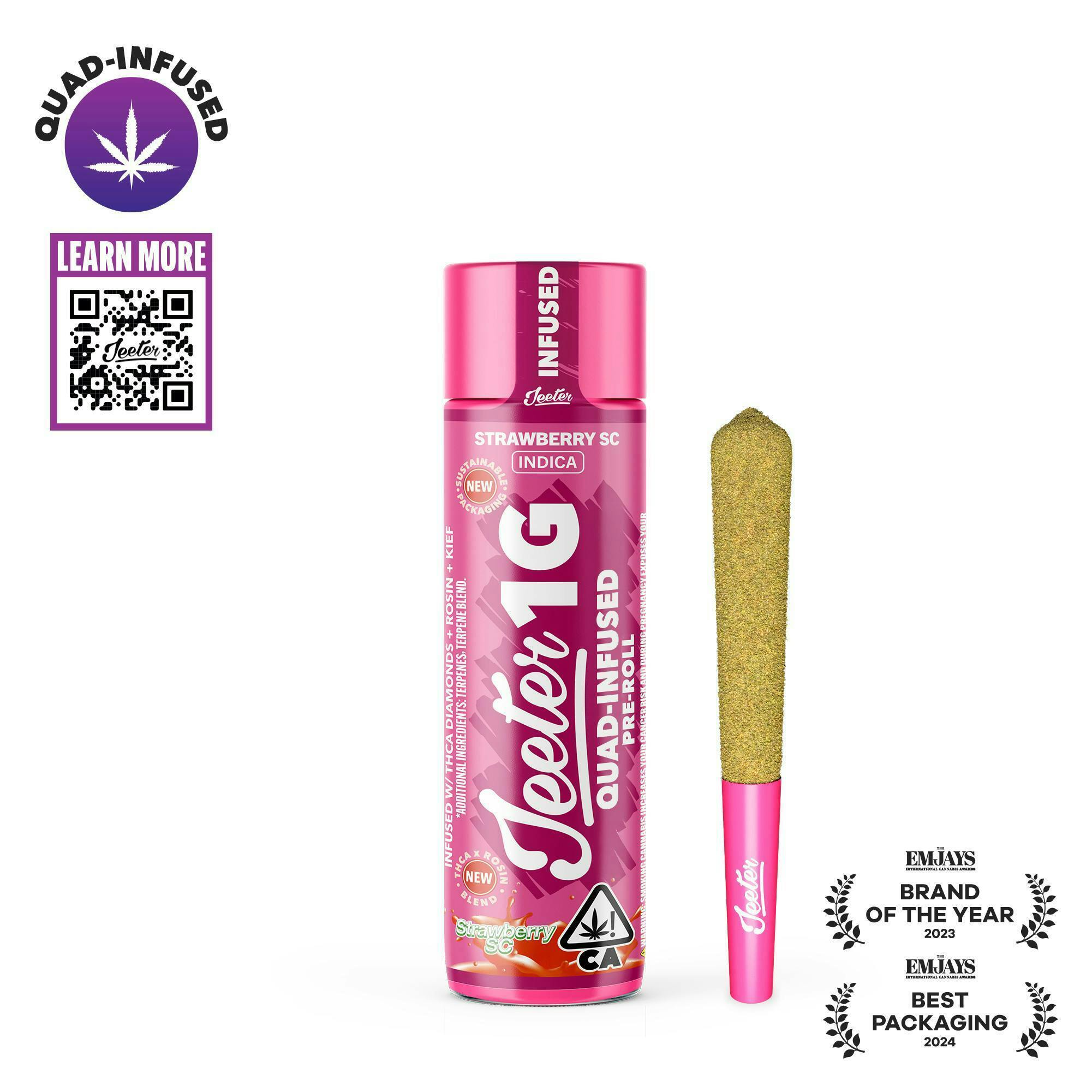 Jeeter - Jeeter | Strawberry SC | Quad-Infused Joint | 1g - 1