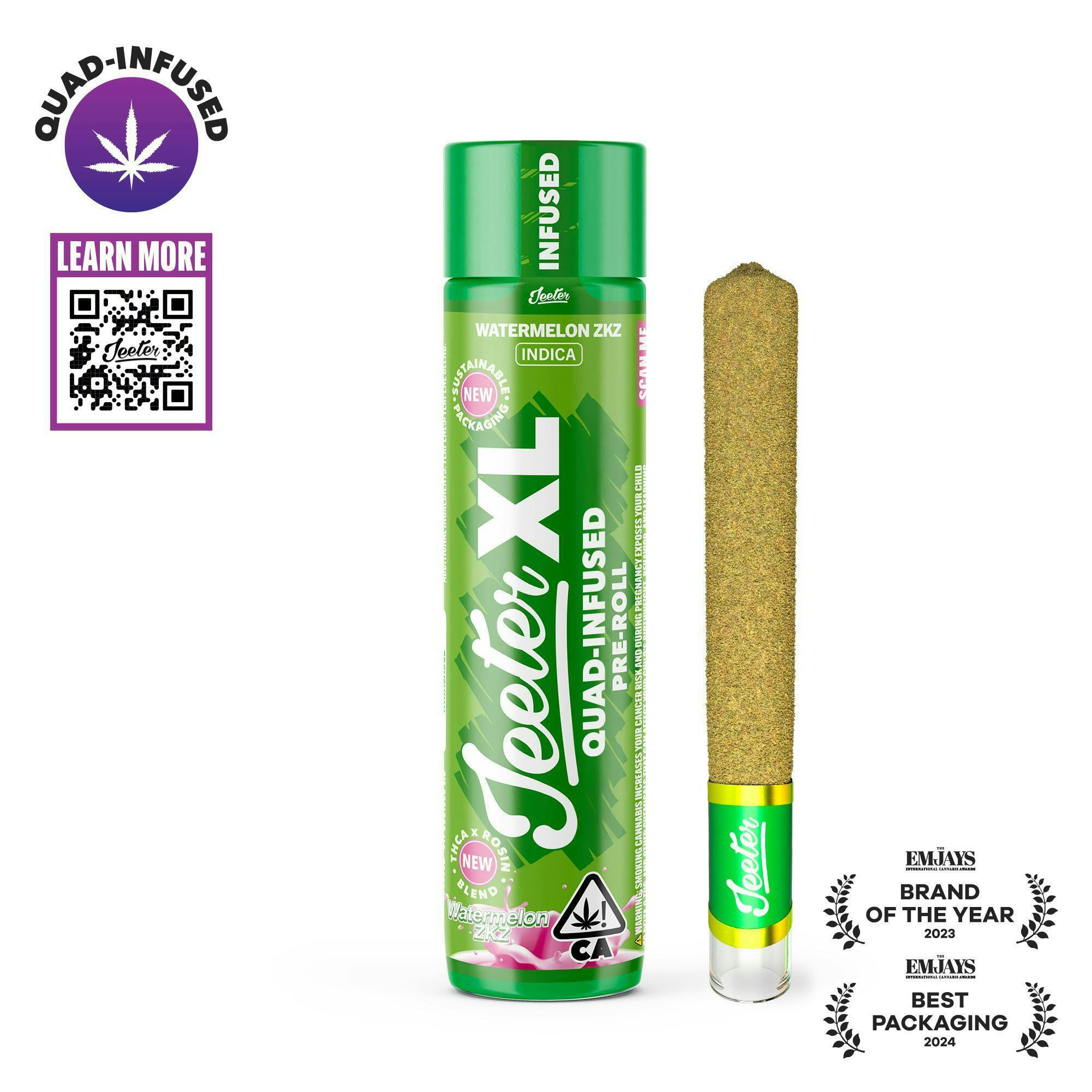 Jeeter - Jeeter | Watermelon ZKZ | XL Quad-Infused Joint | 2g - 1
