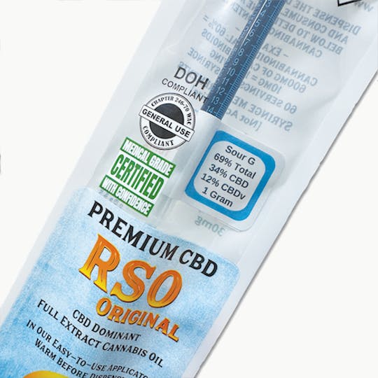 Skagit Organics - CBD RSO Original | Sour G CBDv | Hybrid | 1g - 1