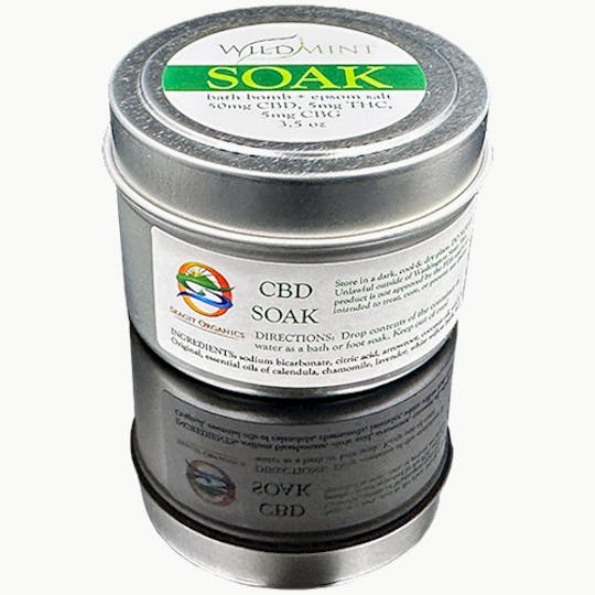 Skagit Organics - Wild Mint Bath Bomb | Soak | Mixed | CBD, THC, CBG | 3.5oz - 1