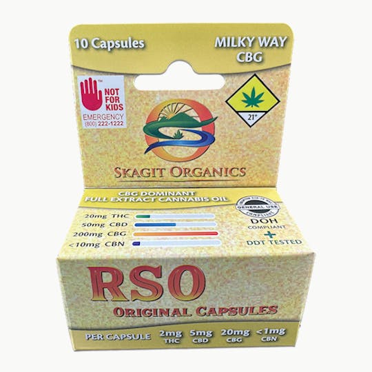 Skagit Organics - Capsules RSO Original | Milky Way | CBG | 10 Pack - 1