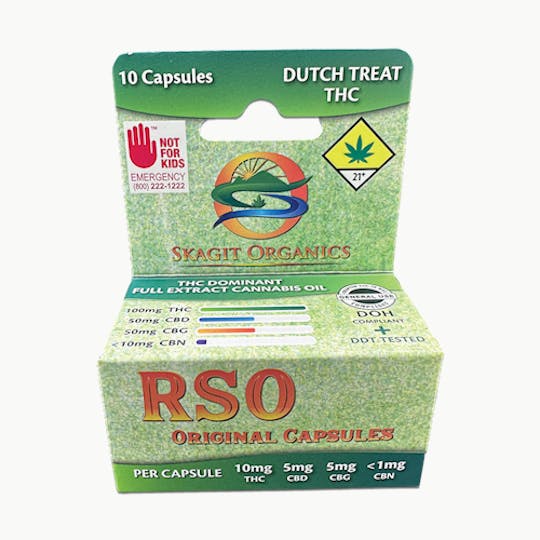 Skagit Organics - Capsules RSO Original | Dutch Treat | Hybrid | 10 Pack - 1