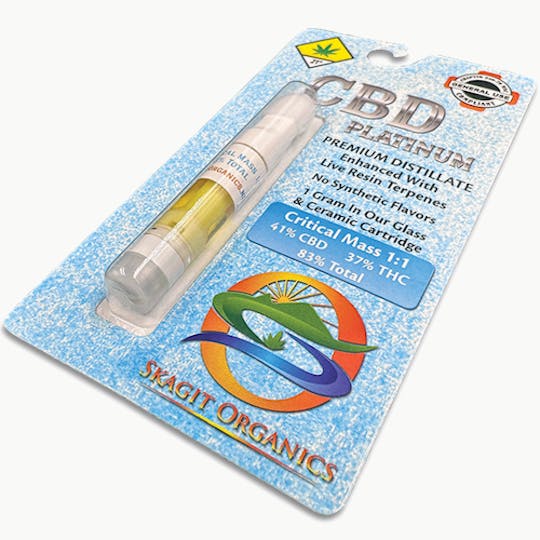 Skagit Organics - Vape CBD Platinum | Critical Mass 1:1 | Indica | 1g - 1