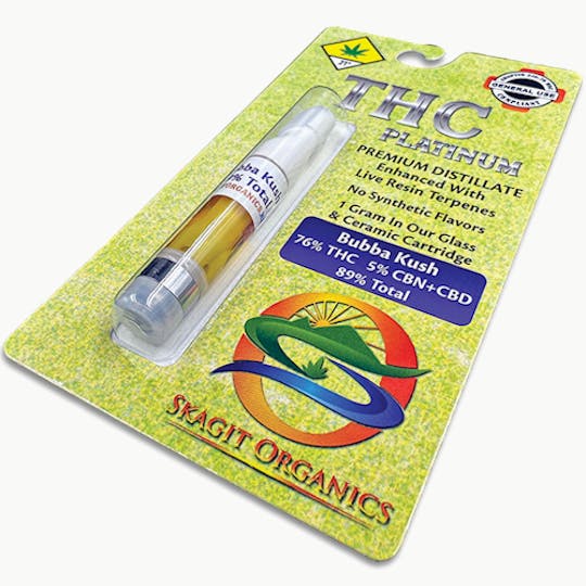 Skagit Organics - Vape THC Platinum | Bubba Kush | Indica | 1g - 1