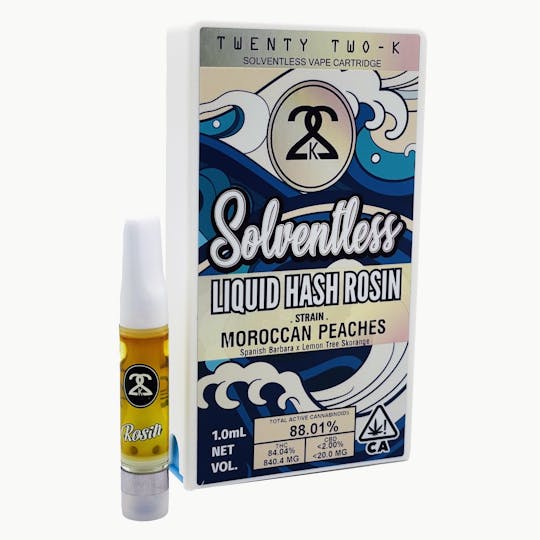 Twenty Two K / 22k - 22K - Moroccan Peaches - Liquid Hash Rosin - 1.0ml Cartridge - 1
