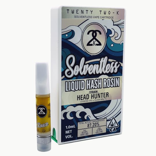 Twenty Two K / 22k - 22K - Head Hunter - Liquid Hash Rosin - 1.0ml Cartridge - 1