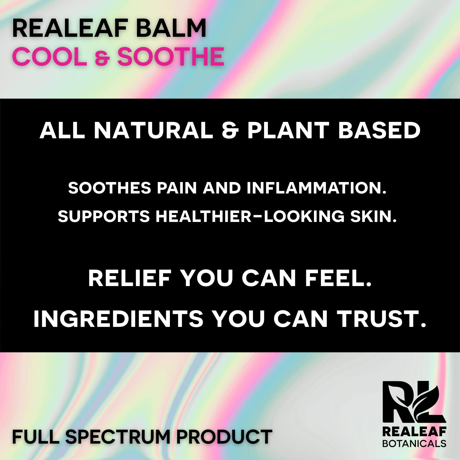 Realeaf Botanicals - Realeaf Balm 2.1oz: 1:1 CBD:THC - 1