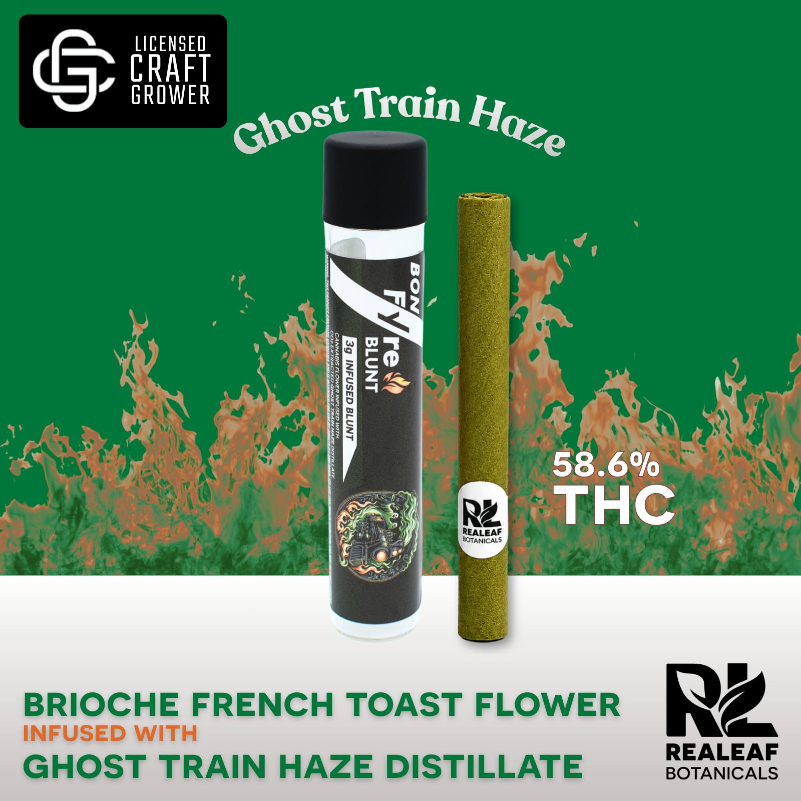 Realeaf Botanicals - Ghost Train Haze Infused Blunt 3g - 1