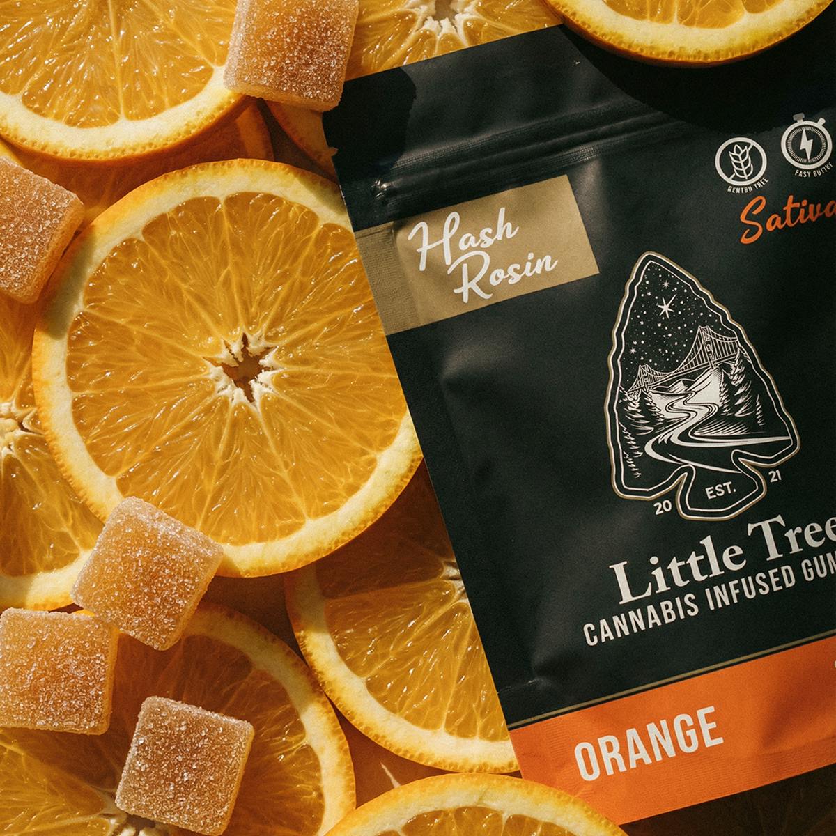 Little Tree - Little Tree Orange Hash Rosin Gummies – 200MG - 1