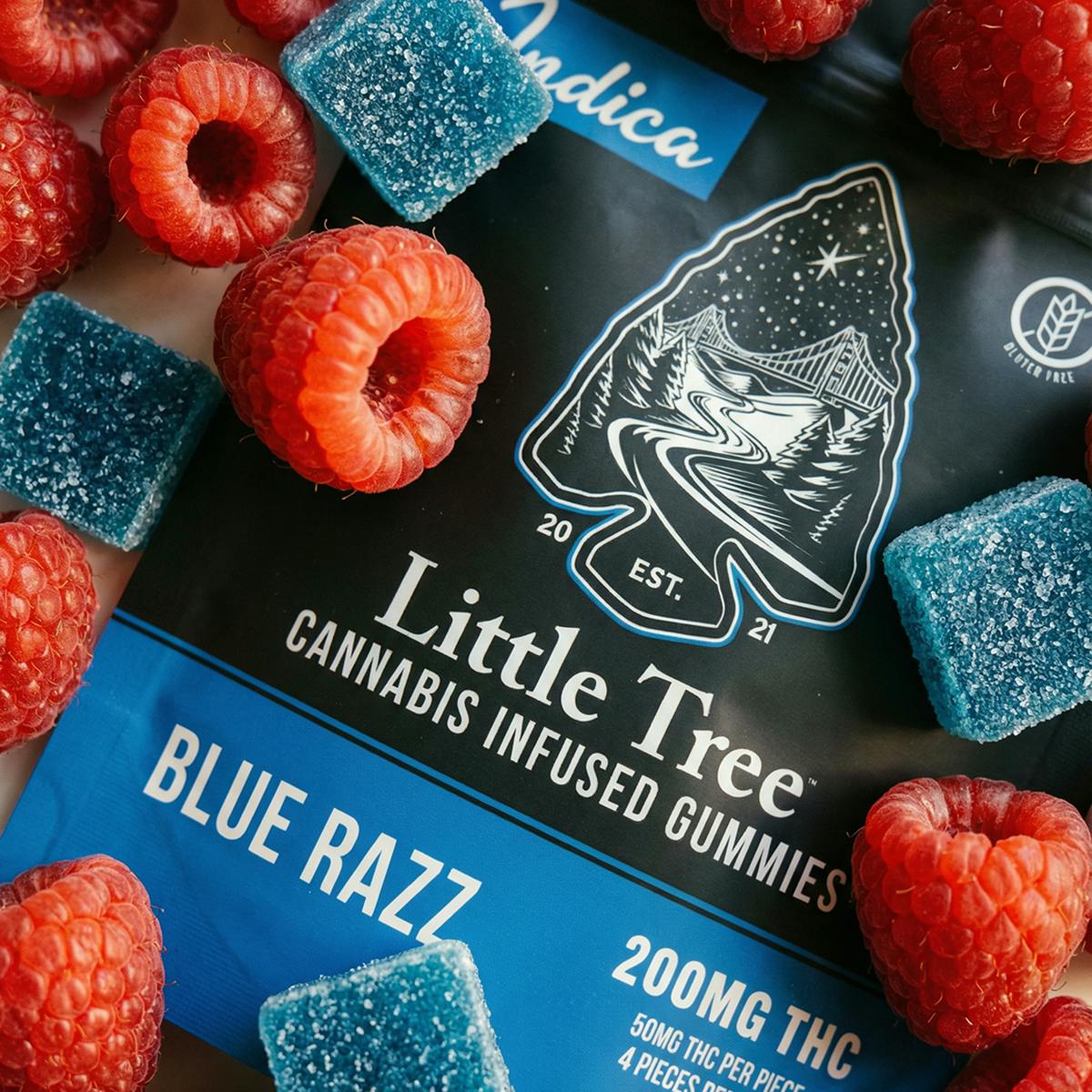 Little Tree - Little Tree Blue Razz Distillate Gummies – 200MG - 1