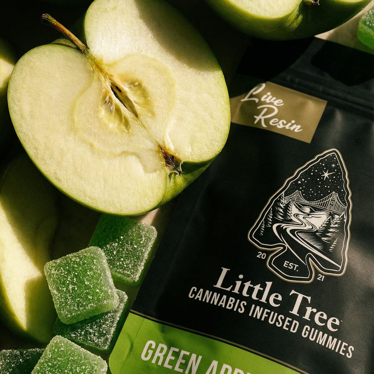 Little Tree - Little Tree Green Apple Live Resin Gummies – 200MG - 1