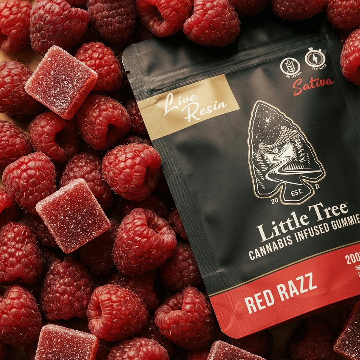 Little Tree - Little Tree Red Razz Live Resin Gummies – 200MG - 1