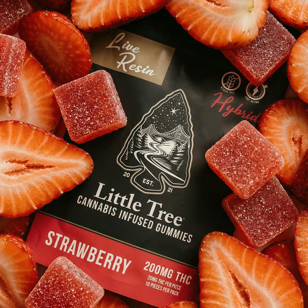 Little Tree - Little Tree Strawberry Live Resin Gummies – 200MG - 1