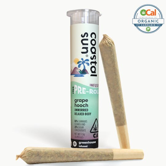 Coastal Sun - Grape Hooch Infused Greenhouse 0.75g Pre-Roll 2pk 1.5g - 1