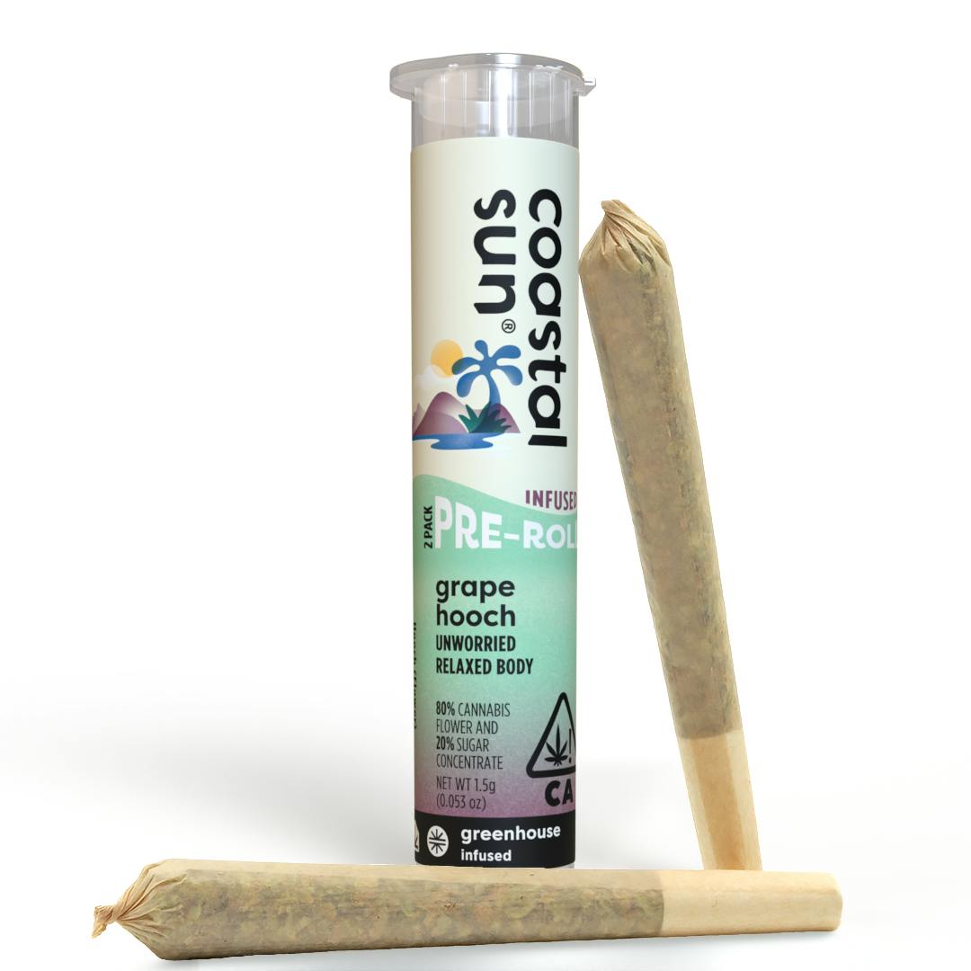 Coastal Sun - Grape Hooch Infused Greenhouse 0.75g Pre-Roll 2pk 1.5g - 1