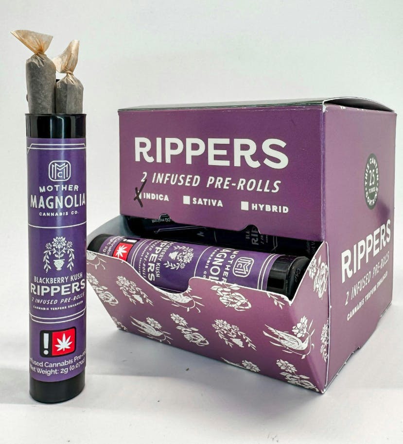 Mother Magnolia Cannabis Co - Mother Magnolia - Lil Rippers - 2pk/2g - Blackberry Kush - 1