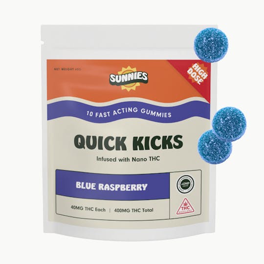 SunMed Growers - Blue Raspberry Nano Gummies Edible 400mg - 1