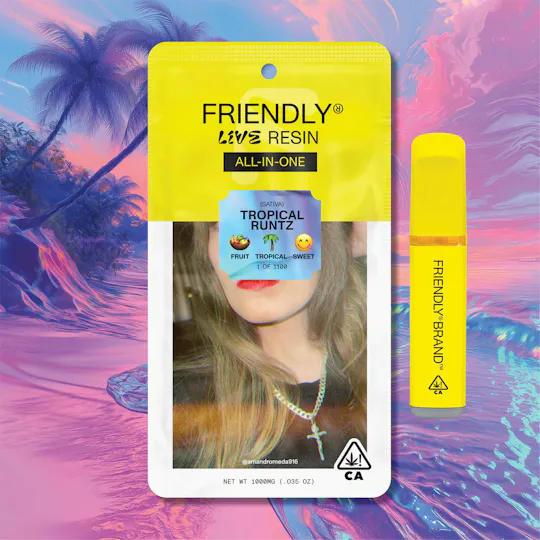 Friendly Brand - Friendly Brand | Tropical Runtz | Live Resin AIO | 1g - 1