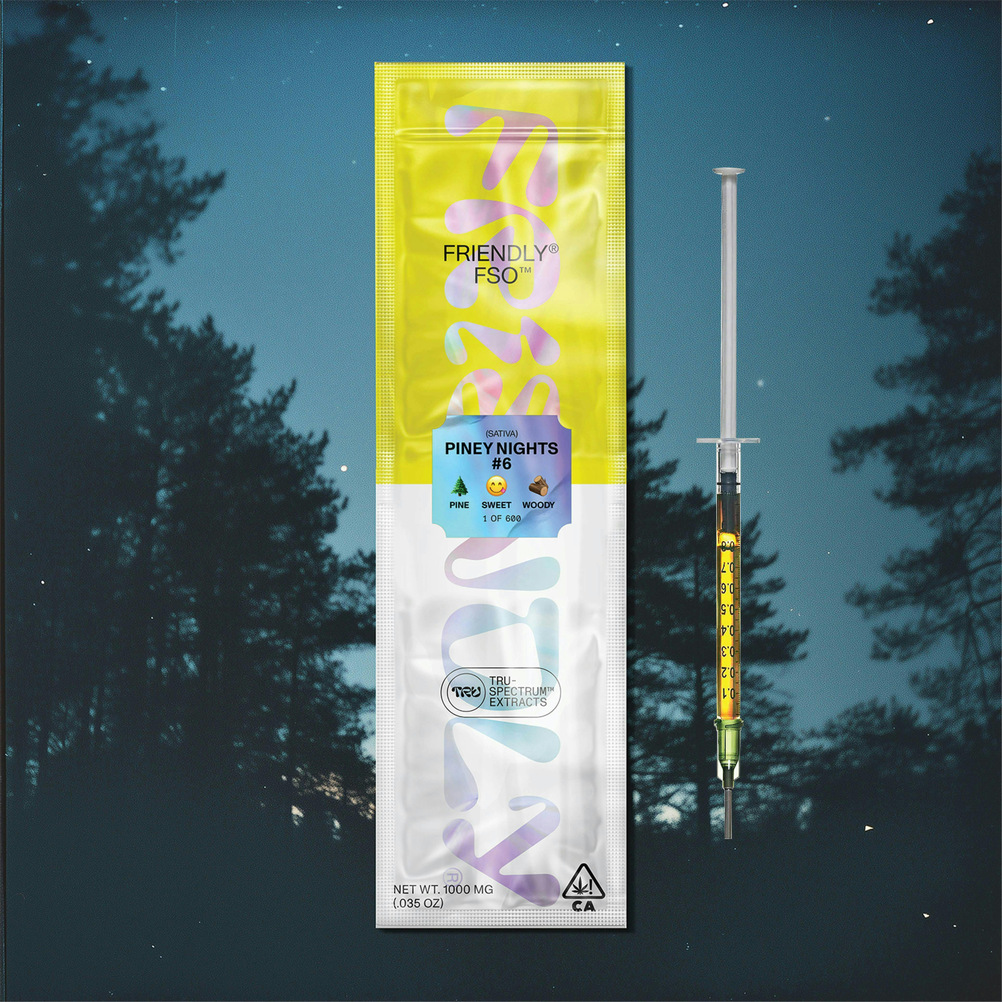 Friendly Brand - Friendly Brand | Live Resin FSO | Piney Nights #6 | Extract Oils | 1g - 1